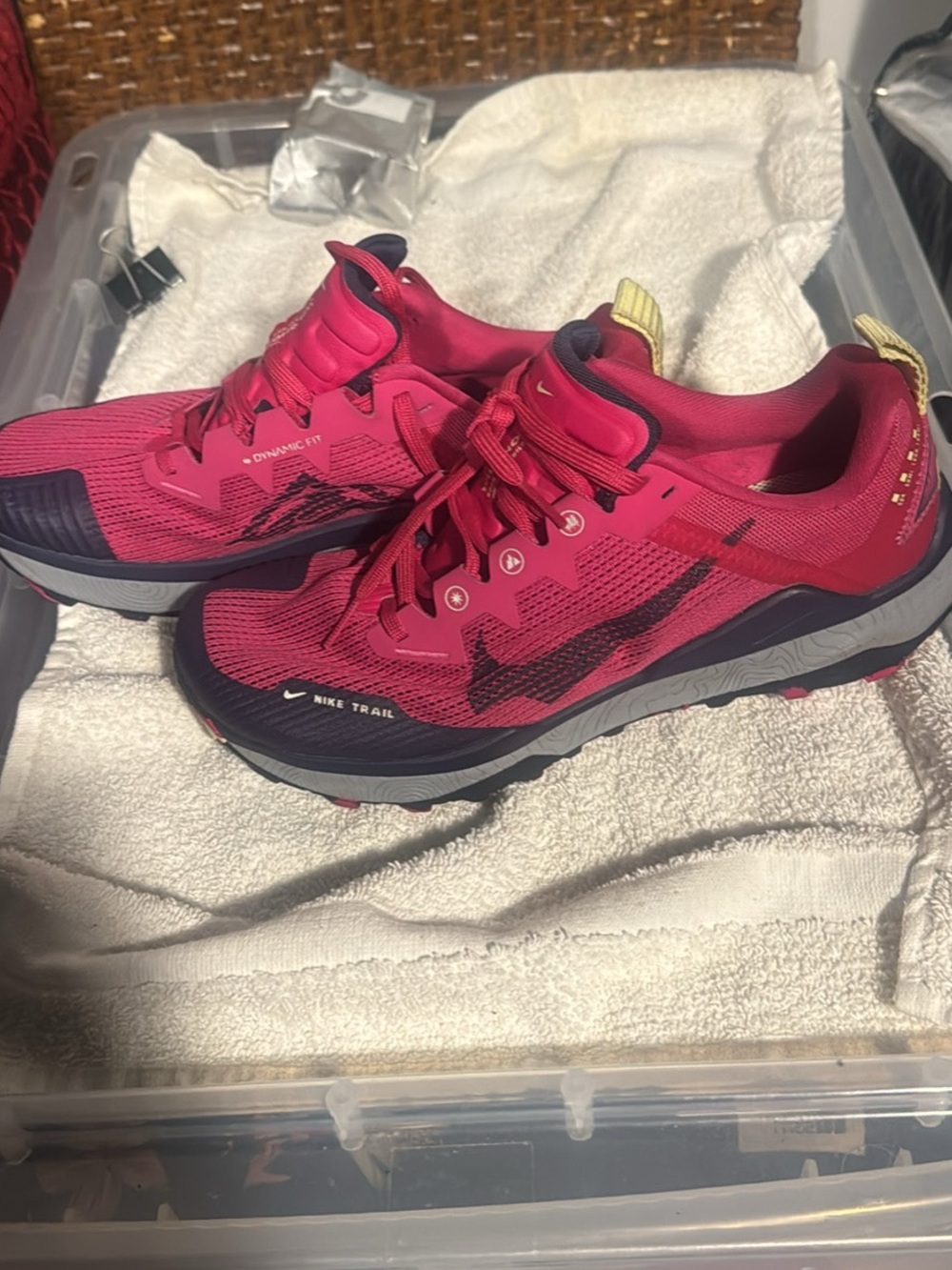 Nike Women’s Pink and Black Trail Running Shoes